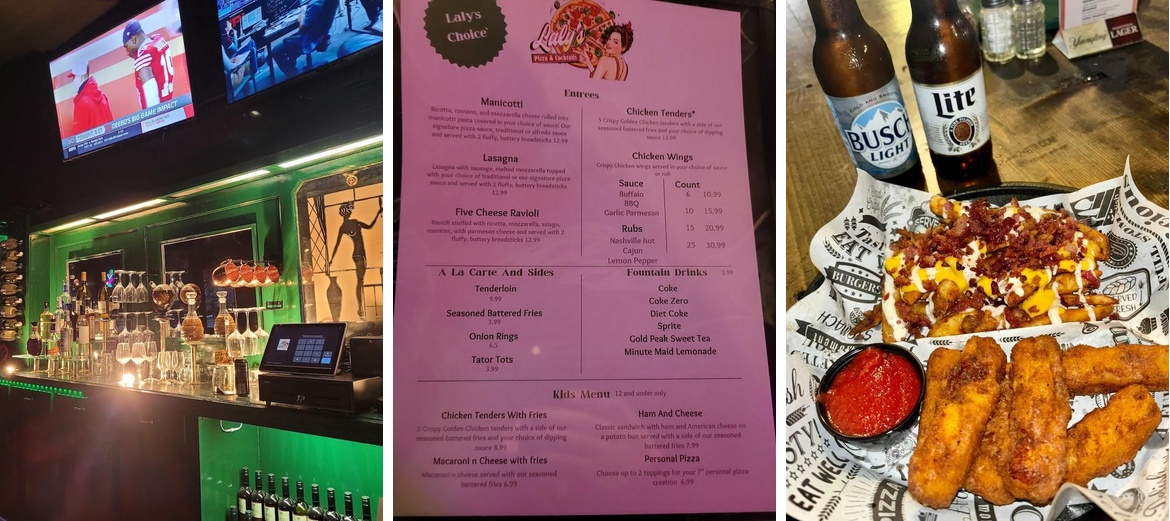 Laly's Pizza And Cocktails Menu